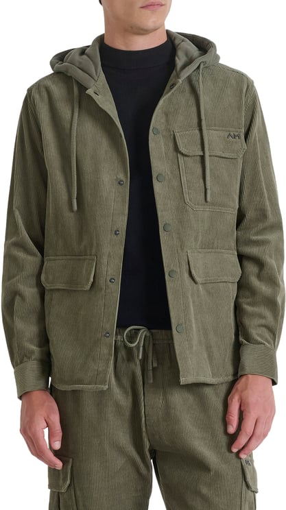 Antony Morato SHIRT REGULAR FIT IN CORDUROY COTTON FABRIC WITH TERRY COTTON BLEND AS CONTRAST AND LOGO