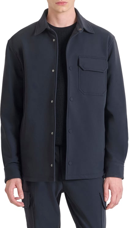 Antony Morato SHIRT REGULAR FIT IN BI-STRETCH FABRIC TECHNO HANDFEEL WITH LOGOED BADGE