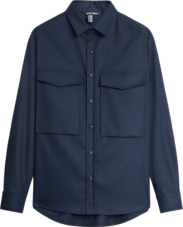 Antony Morato SHIRT RELAXED FIT IN WARM HANDFEEL WITH LOGOED METAL BADGE