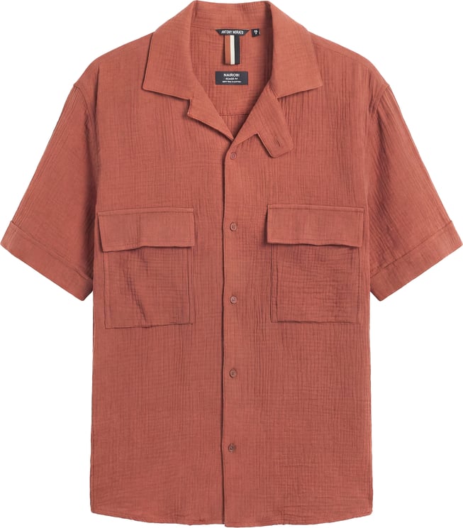 Antony Morato SHIRT NAIROBI RELAXED FIT IN SOFT TOUCH COTTON CRINCKLE FINISH WITH LOGOED PATCH