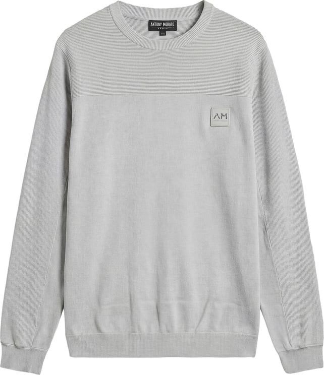 Antony Morato SWEATER ROUND COLLAR LONG SLEEVES REGULAR FIT WITH RUBBER PATCH ON CHEST