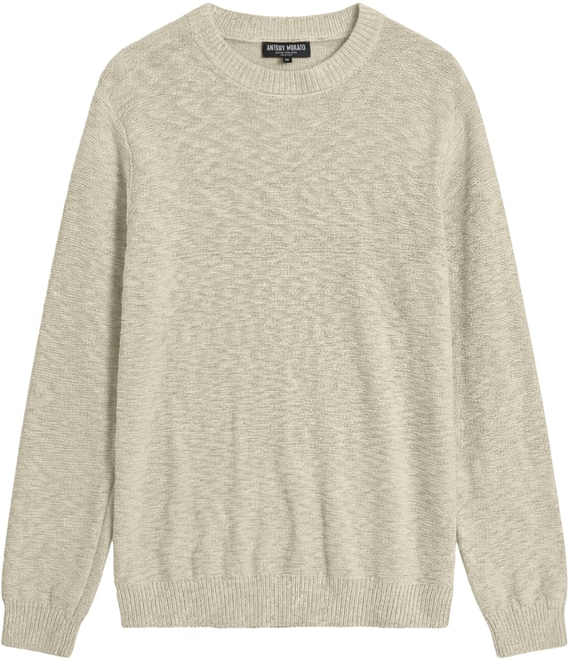Antony Morato SWEATER ROUND COLLAR LONG SLEEVES REGULAR FIT IN COTTON SOFT YARN 3D KNITSTITCH