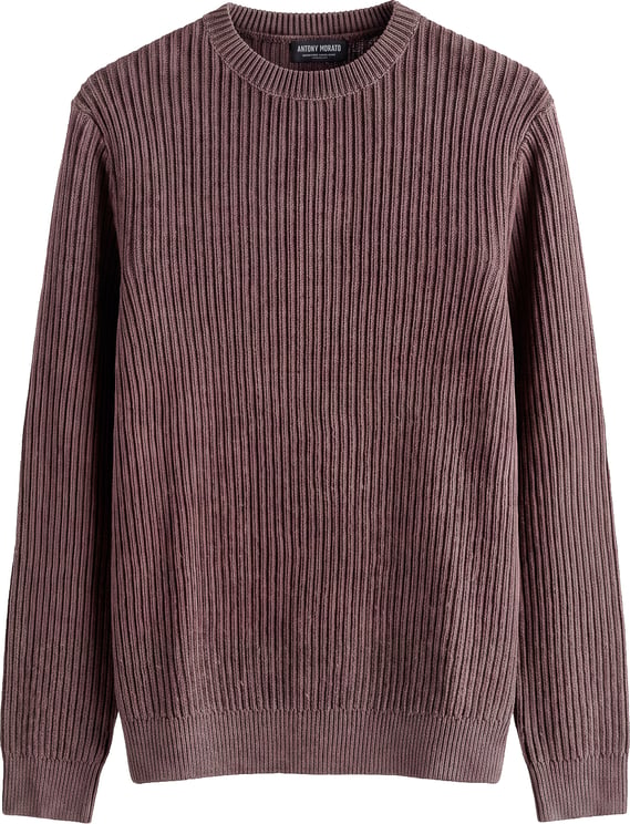 Antony Morato SWEATER ROUND COLLAR LONG SLEEVES REGULAR FIT IN COTTON CHENILLE ACID WASH