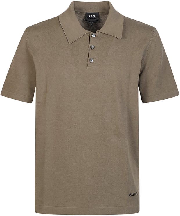 A.P.C. Short Sleeve Polo Shirt Green