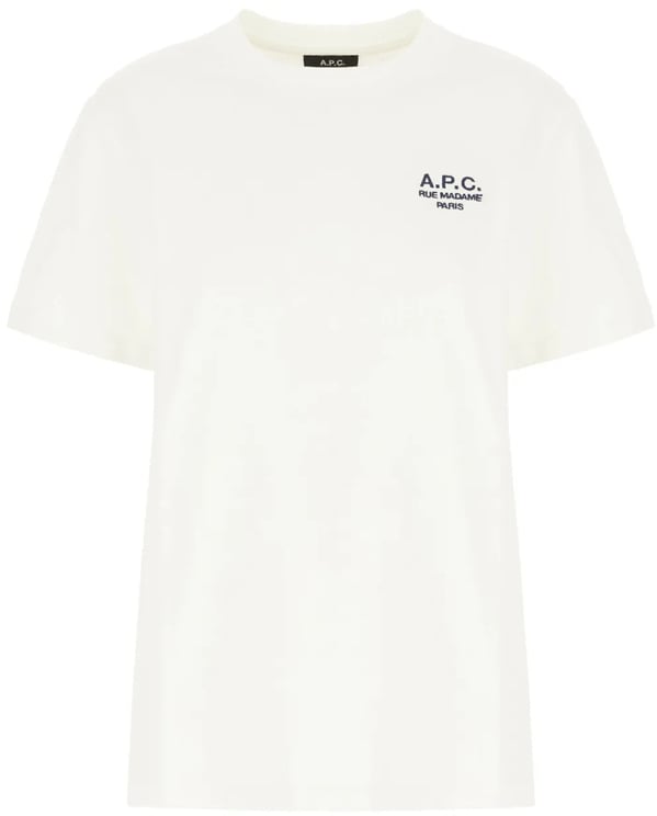 A.P.C. t shirt a p c standard rue madame coton blanc dark navy