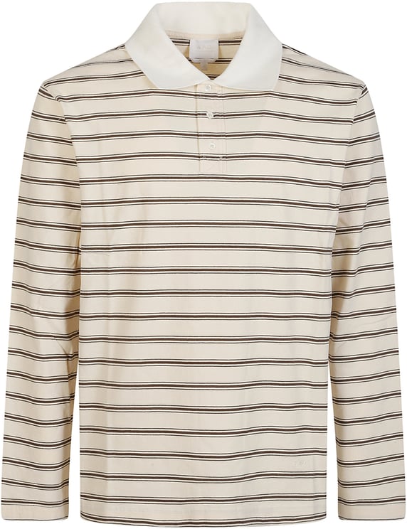A.P.C. Raye Long Sleeve Polo Shirt Brown
