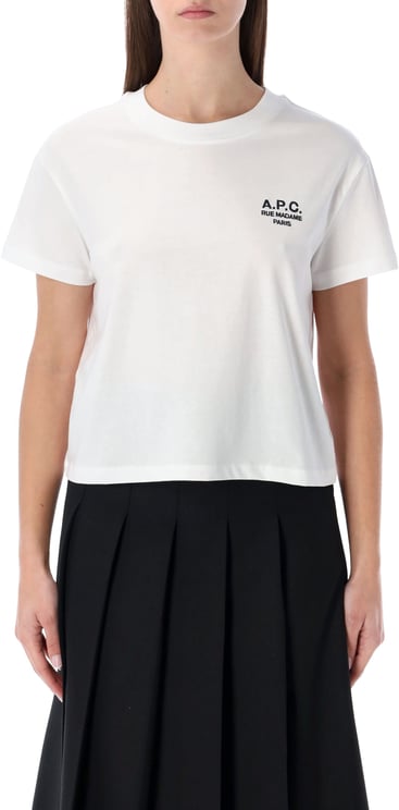 A.P.C. Tshirt Boxy Rue Madame White Dark Navy