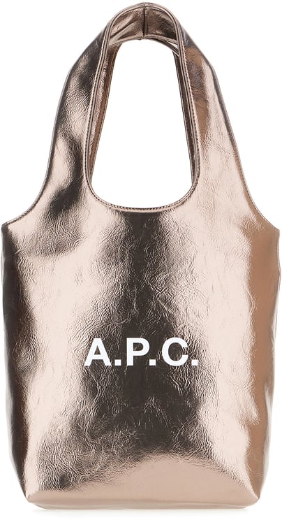 A.P.C. A.p.c. Platinum synthetic leather small Ninon shopping bag