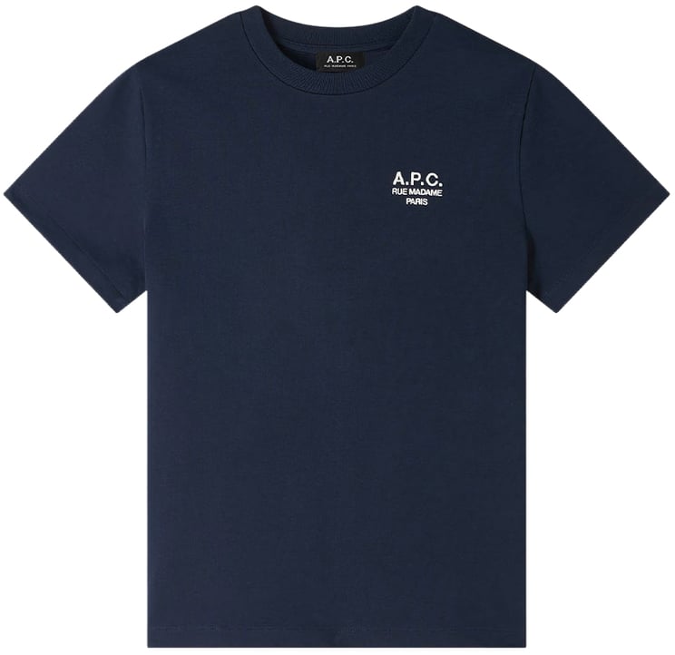 A.P.C. t shirt a p c standard rue madame coton dark navy ecru