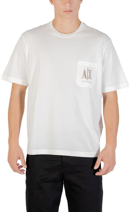 Armani Exchange Armani Exchange Cream Cotton T-Shirt