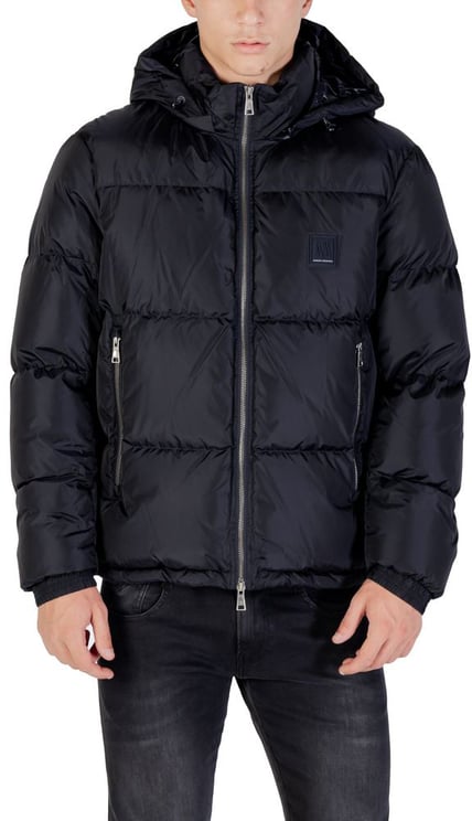 Armani Exchange Armani Exchange Blue Polyamide Coat