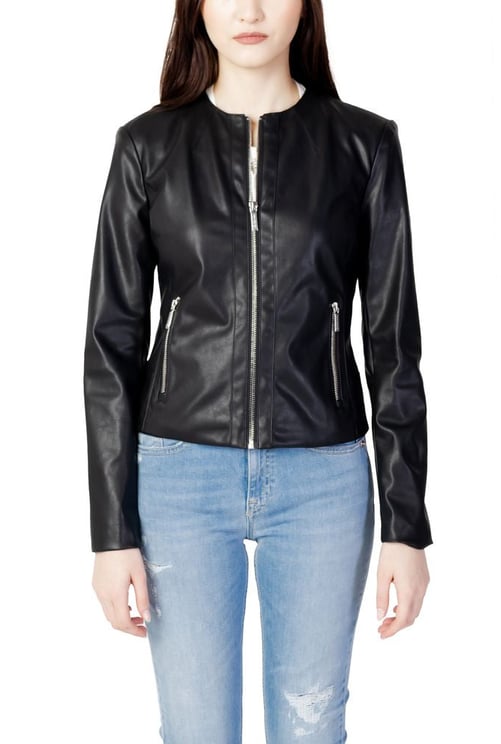 Armani Exchange Armani Exchange Black Polyester Leather Jacket