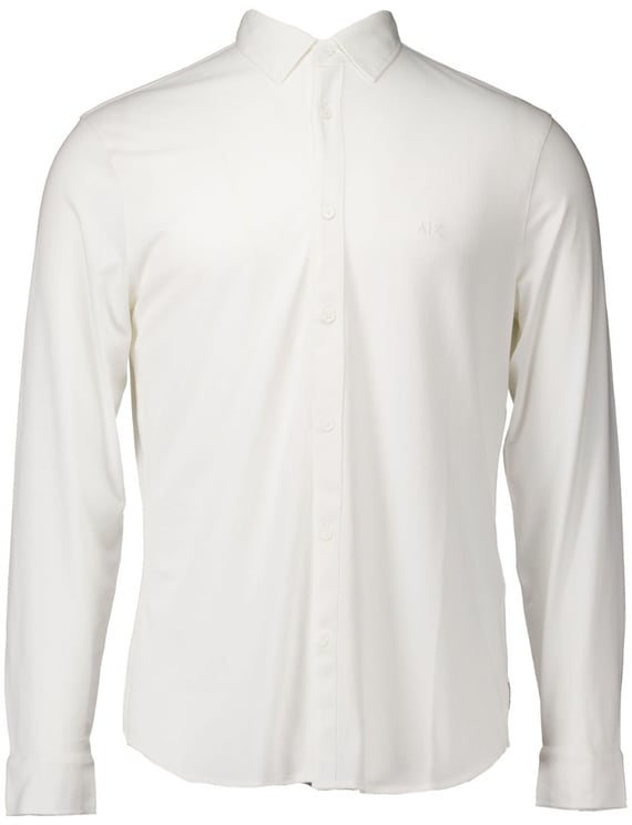 Armani Exchange Armani Exchange Man Jersey Shirt Lange Mouw Overhemden Off White 6dzchj Zjeaz