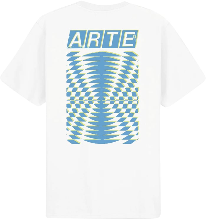 Arte Antwerp Abstracte print op de achterkant, wit T-shirt