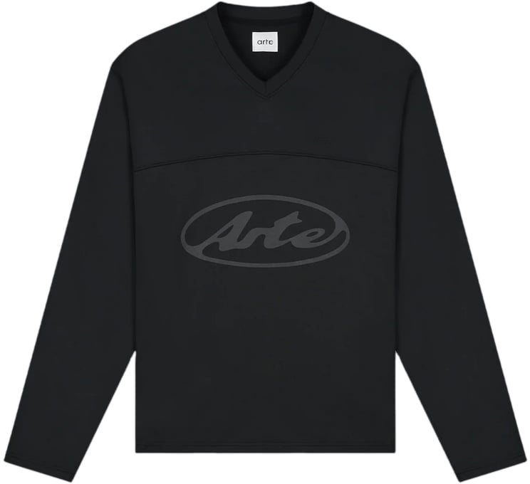Arte Antwerp Longsleeve met cirkellogo, zwart