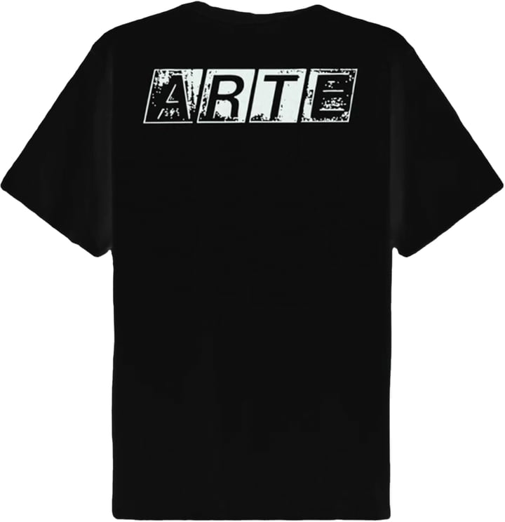 Arte Antwerp T-shirt met vervaagde print op de achterkant, zwart