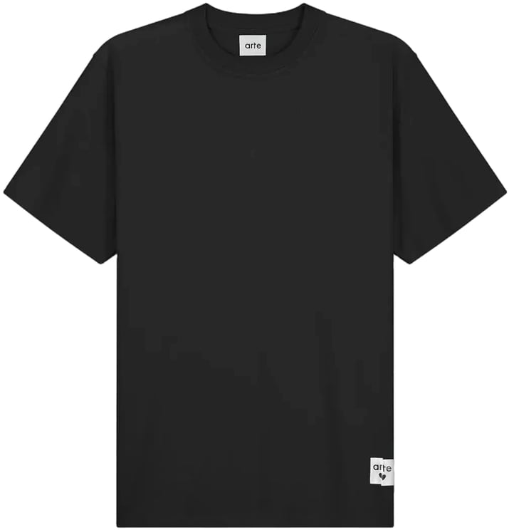 Arte Antwerp Omkeerbaar label T-shirt zwart