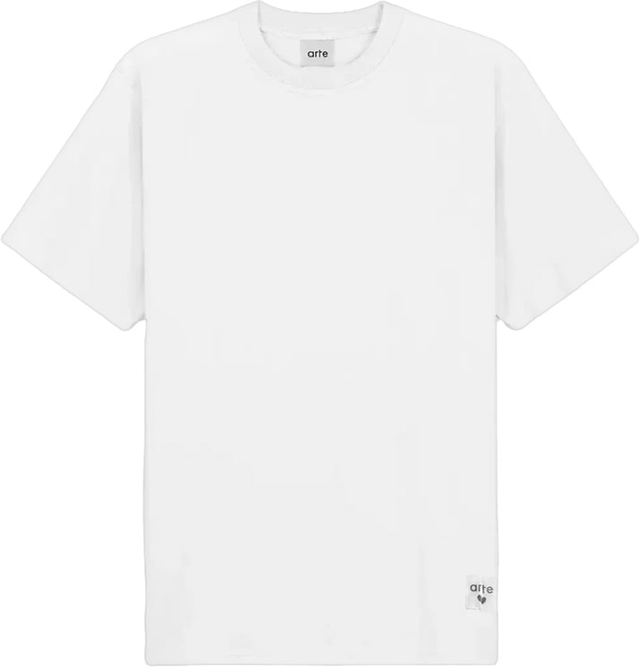 Arte Antwerp T-shirt met omkeerbaar label, wit