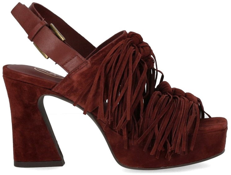 Ash ASH OPRAH BURGUNDY HEELED SANDAL