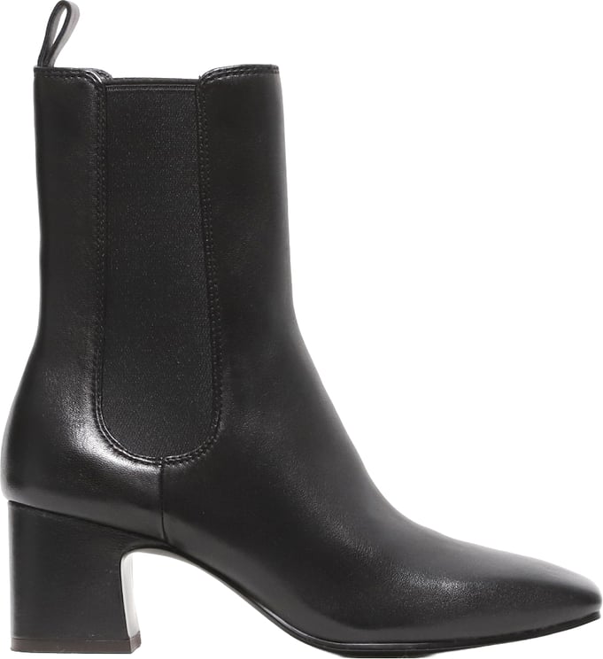 Ash Stivaletto in morbida nappa nera con elastico laterale