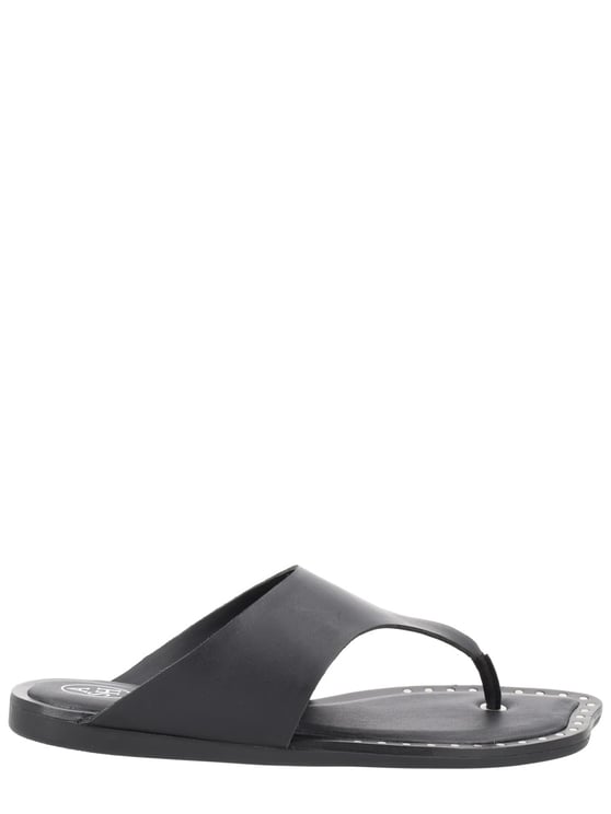 Ash Genius Leather Studded Thong Sandals