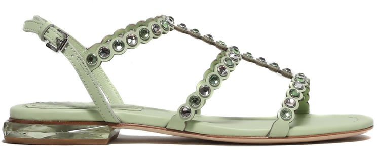 Ash Sandalo ASH modello Saphir in pelle verde