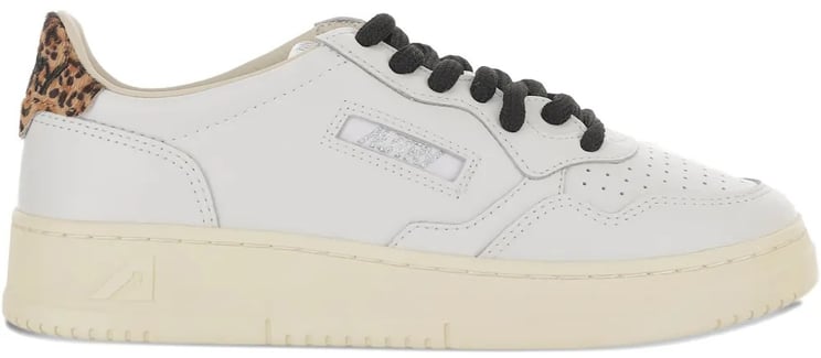 Autry baskets autry medalist low cuir blanc leopard femme