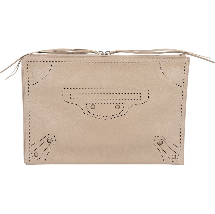 Balenciaga Balenciaga Perforated Leather Blackout City Bag Clutch