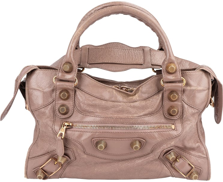 Balenciaga Balenciaga Mauve Leather City Handbag