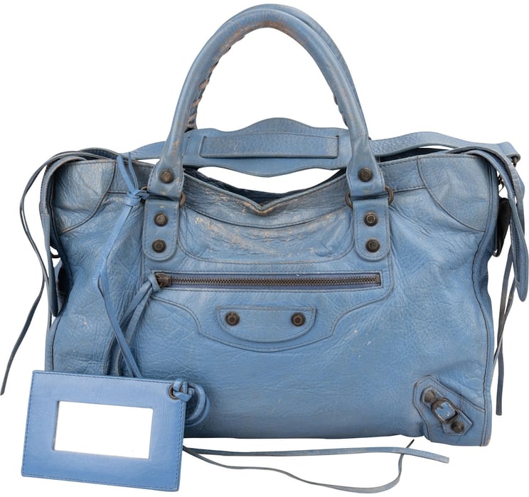 Balenciaga Balenciaga Blue Leather Classic City Handbag