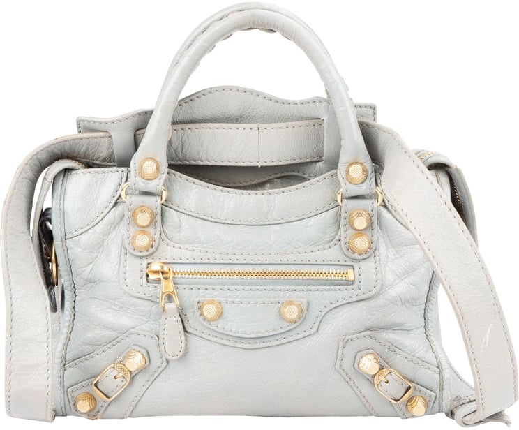 Balenciaga Balenciaga Blue Leather Mini City Handbag