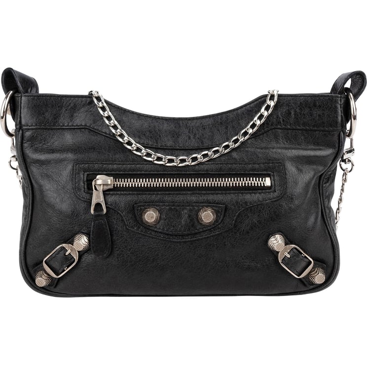 Balenciaga Balenciaga Black Leather City Mini Pochette Crossbody Bag