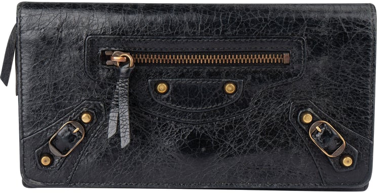 Balenciaga Balenciaga Black Leather City Wallet