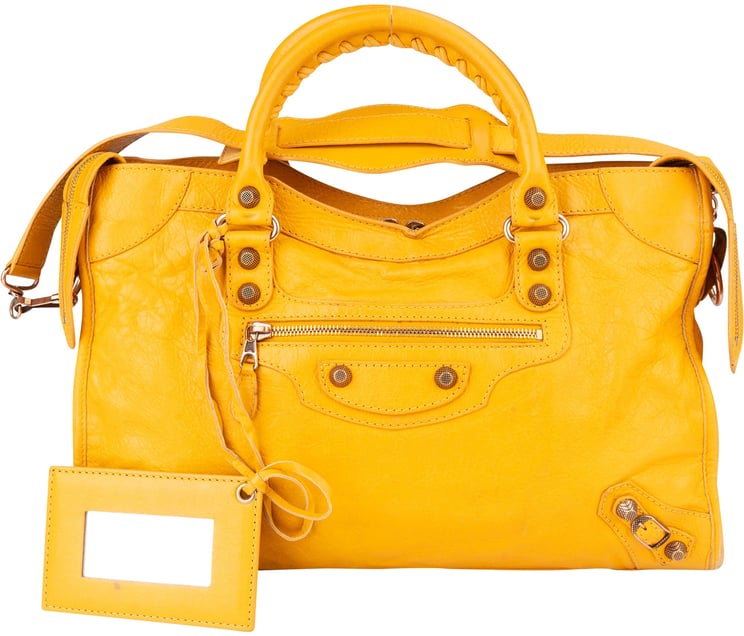 Balenciaga Balenciaga Yellow Leather City Handbag