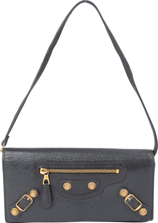 Balenciaga Balenciaga Grey Leather Wallet Handbag