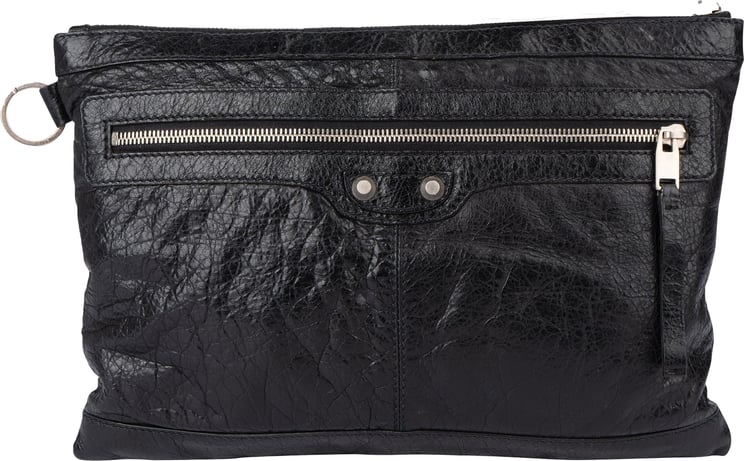 Balenciaga Balenciaga Black Leather City Clutch