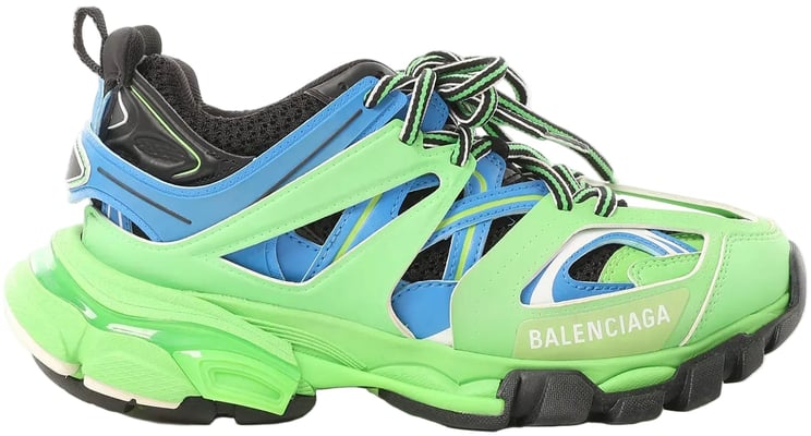 Balenciaga Balenciaga Track Panel Style Mesh and Nylon Sneakers in Green x Black, Size 36 EU