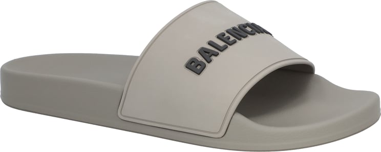 Balenciaga 3D Logo Rubber Pool Slide Sandal