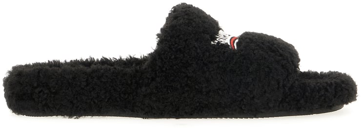 Balenciaga Balenciaga Black eco shearling slippers