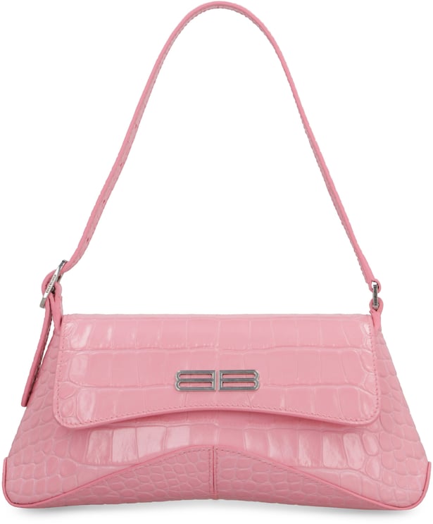 Balenciaga Crocodile print leather shoulder bag