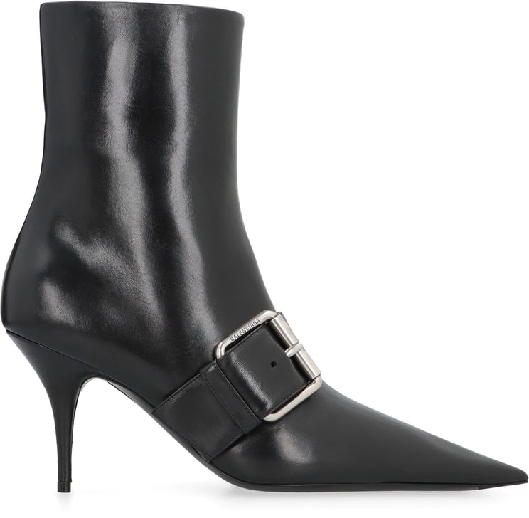 Balenciaga Knife 80 Leather ankle boots