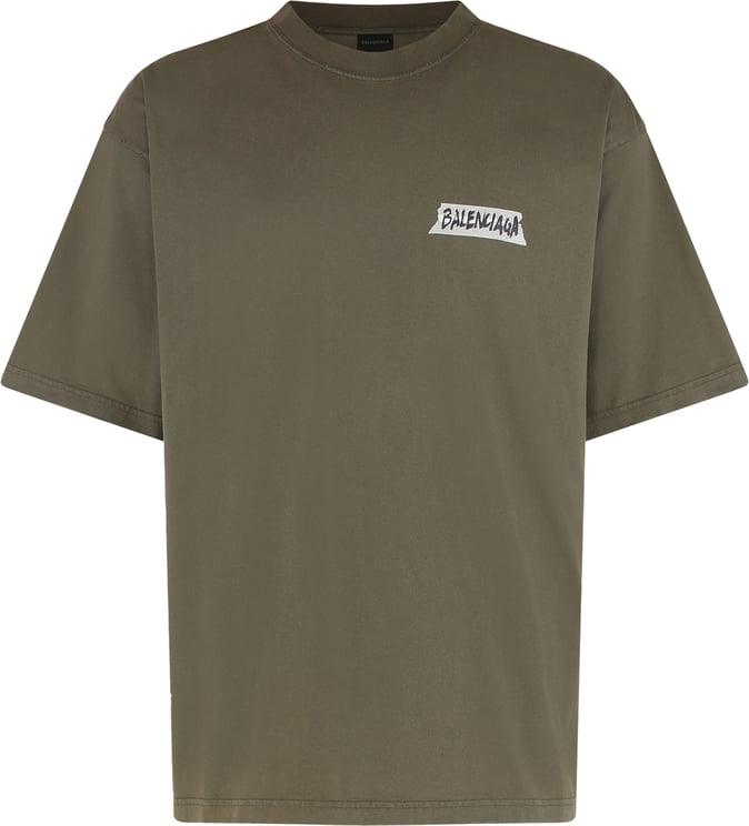 Balenciaga T-Shirt Masking Tape Medium fit in jersey