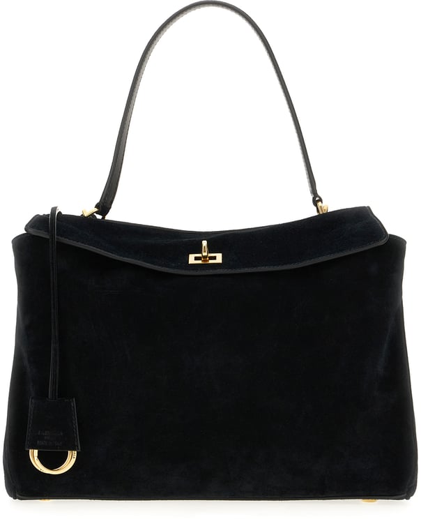 Balenciaga Balenciaga Black suede medium Rodeo handbag