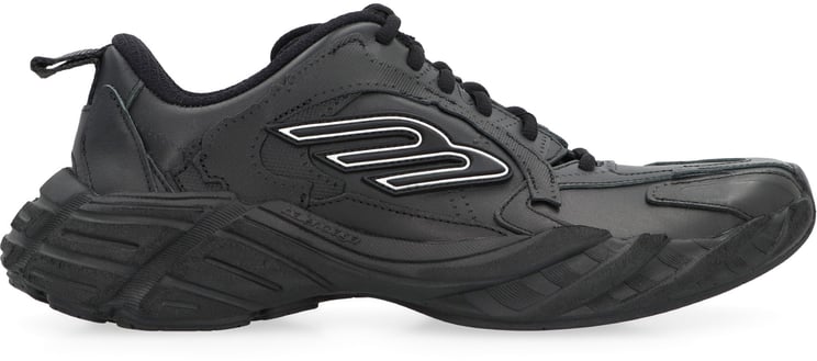 Balenciaga Monday leather and fabric low-top sneakers