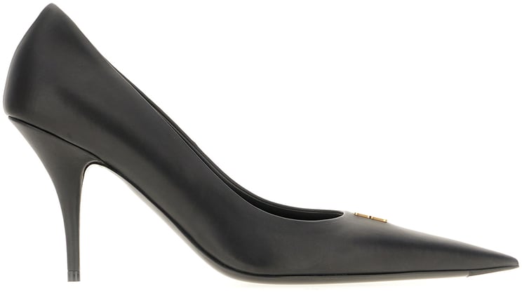Balenciaga Balenciaga Black leather Avenue BB Editor 90 pumps