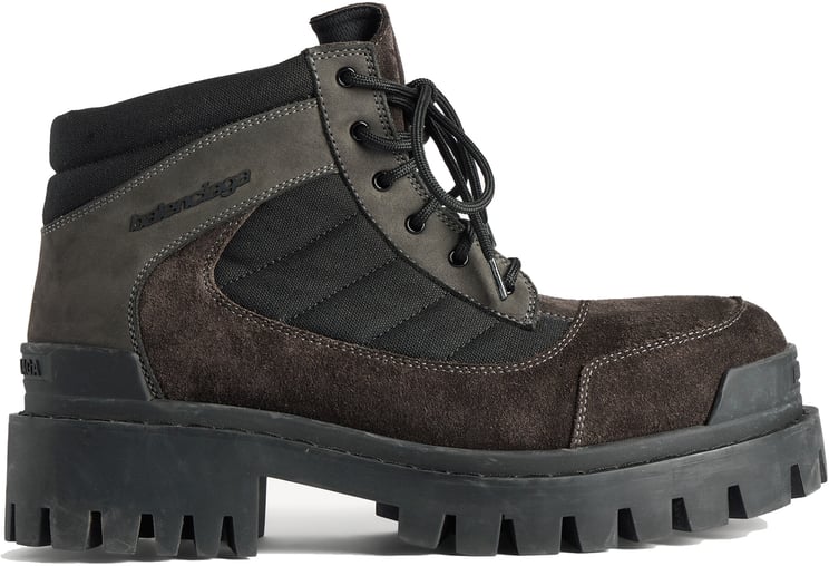 Balenciaga Black Low Combat High-Top Boots