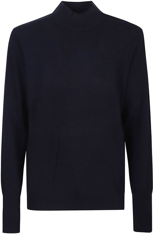Ballantyne Plain Turtle Neck Sweater Blue