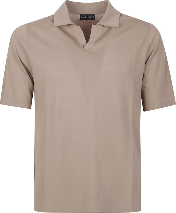 Ballantyne Short Sleeve Plain Polo Shirt Brown