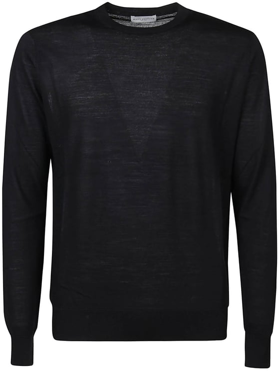Ballantyne Basolan Plain Round Neck Sweater Black