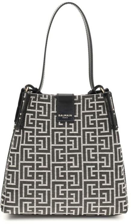 Balmain Balmain Black Cotton Shoulder Bag